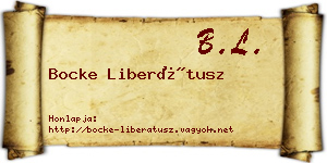 Bocke Liberátusz névjegykártya